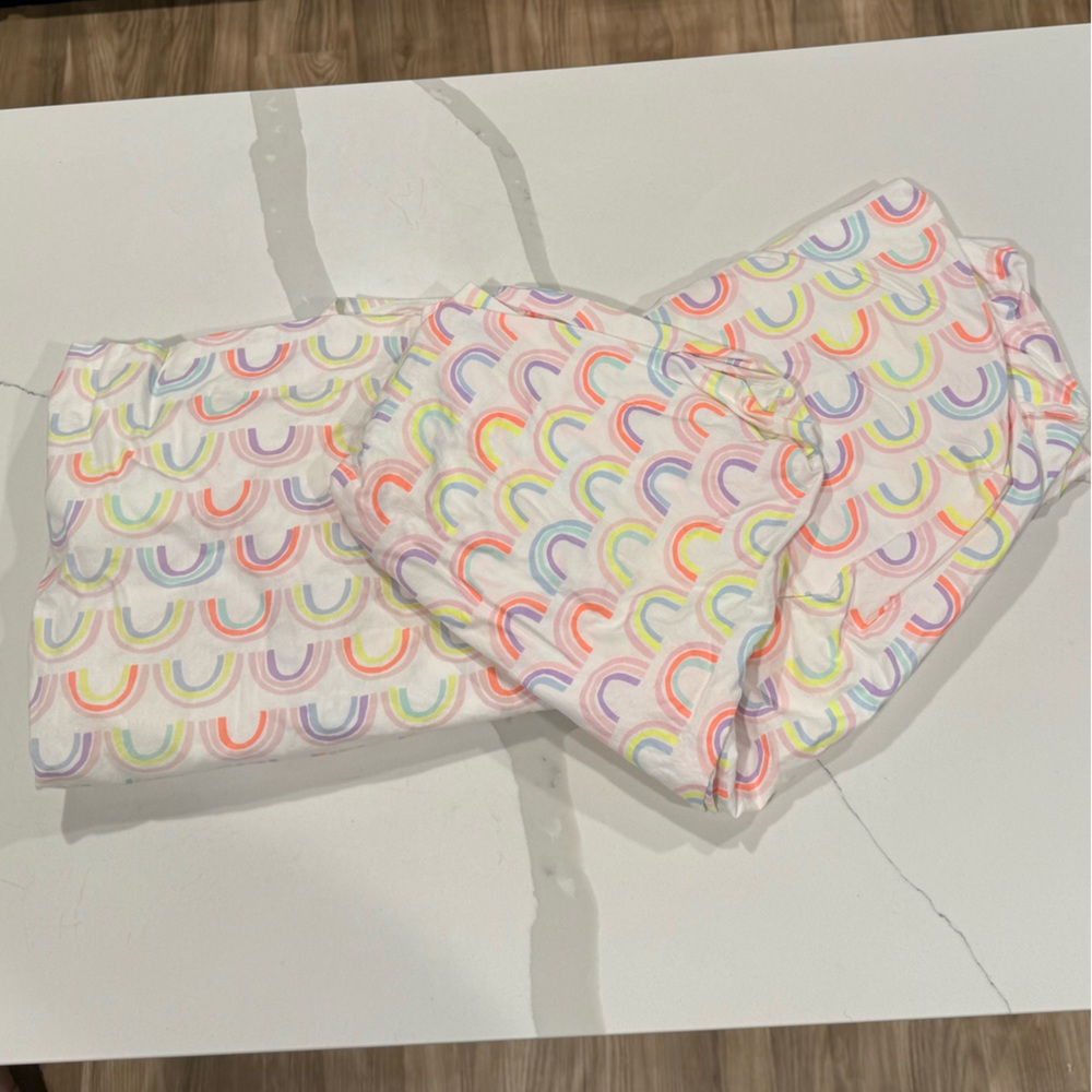 VGUC Cloud Island Neon Rainbow Crib Sheets - Set of 2